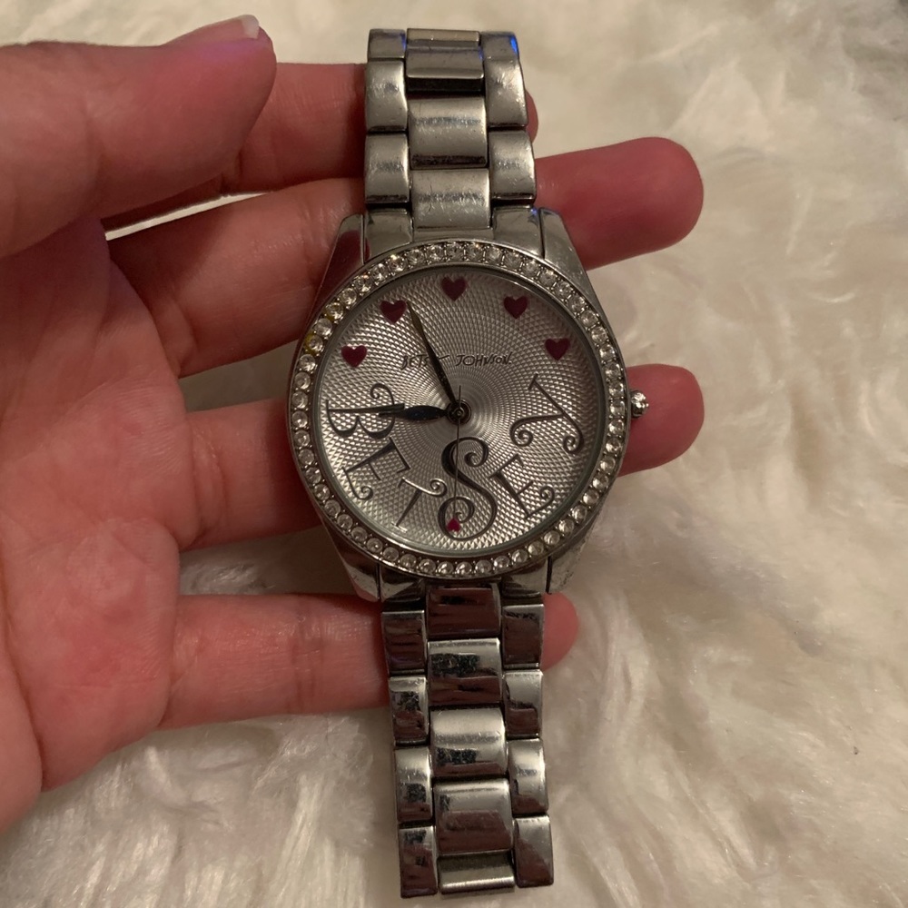 Betsey Johnson silver watch
